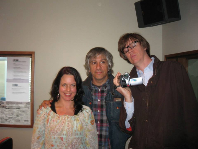 Karen Leng with Lee Ranaldo & Thurston Moore of Sonic Youth